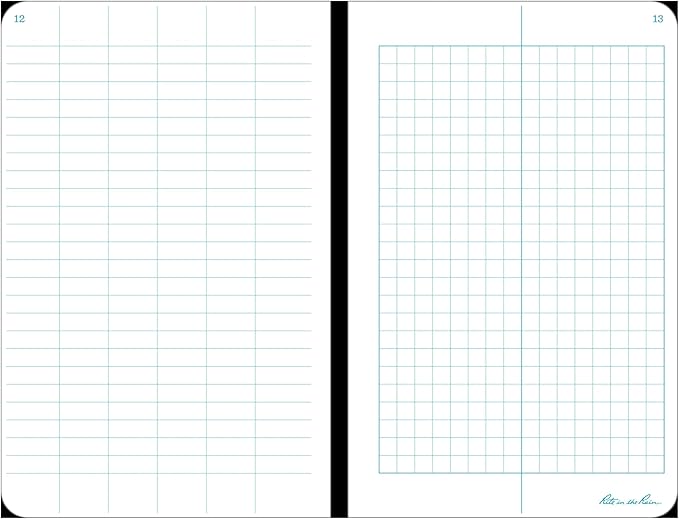 Rite in the Rain Weatherproof Hard Cover Notebook, 4.75" x 7.5", Yellow Cover, Field Pattern (No. 350F-X)