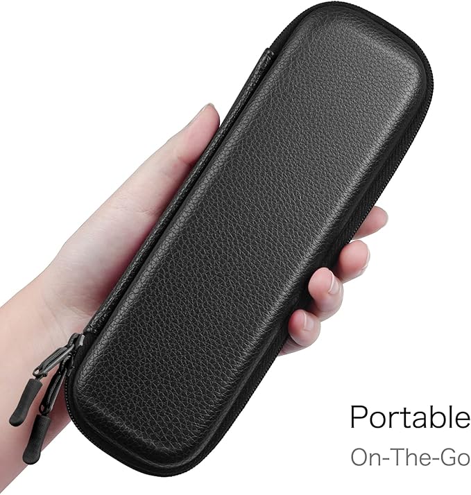 Fintie Holder Case for Apple Pencil Pro, Apple Pencil (USB-C / 1st / 2nd Generation), PU Leather Carrying Bag Sleeve Compatible with Pen, USB Cable, Samsung Stylus, Black