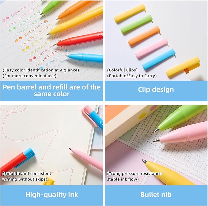 12-Pack Bible Pens and Highlighters No Bleed Through, 6 Assorted Colors Aesthetic Pastel Highlighters and 6 Pastel Ink Pens for Bible Study, Journaling, School and Office Supplies Marking
