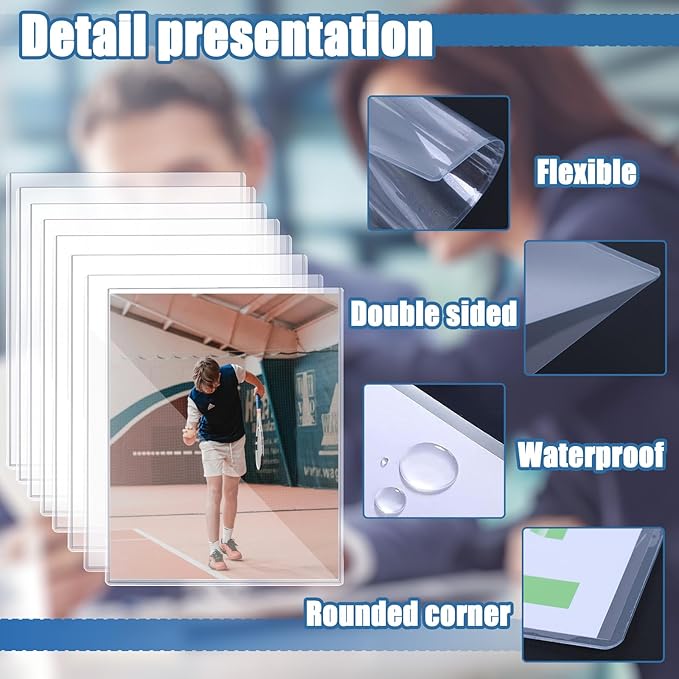 8Pcs 8" x 10" Photo Toploaders Clear Sheet Protectors Rigid Print Protectors Hard Plastic Paper Page Top Loaders Magazine Protector for Collectors Document Holder