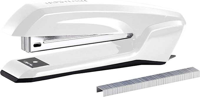 Bostitch Office Ascend 3 in 1 Stapler Integrated Remover & Staple Storage, 420 Staples Included, 20 Sheet Capacity, Lightweight, White (B210-WHT), Full Size