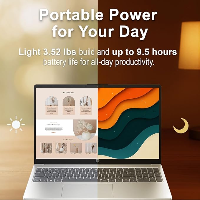 HP 15.6" FHD 1080p IPS Display Laptop | Intel i7-1255U 10-Core Processor | 16GB DDR4 RAM | 256GB PCIe SSD | Win 11 | WiFi 6 | 720P Camera with Privacy Camera Shutter | Thin Notebook for Work & Study