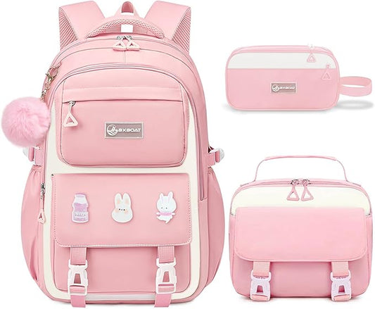 Kids Backpacks for Girls - Cute Girls Backpack for Elementary, Middle and High School Students - 18" School Bookbag