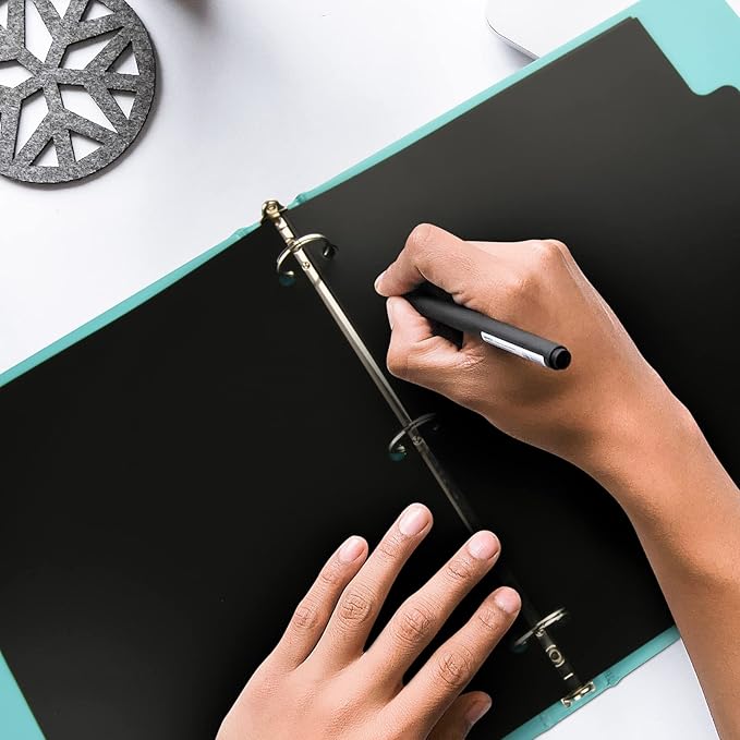 3 Ring Binder Dividers with 5-Tabs for Letter Size, 1/5 Cut, 3-Hole Punched, Write & Erase Plastic Binder Dividers Extra Durable Section Index Dividers for Binders, Pack of 2 Sets, 10 Dividers Total