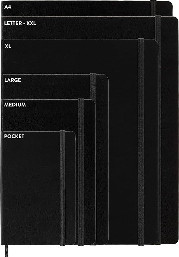 Moleskine Classic 18 Month 2025-2026 Weekly Horizontal Planner, Hard Cover, Large (5" x 8.25"), Black, 208 pages