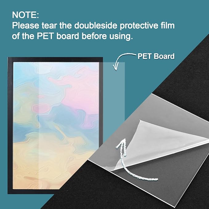 Black Frame Enclosed Whiteboard with Wooden Frame, Approx.16x11in Poster Frame and Functional Whiteboard for Office, Home(Poster Not Included)