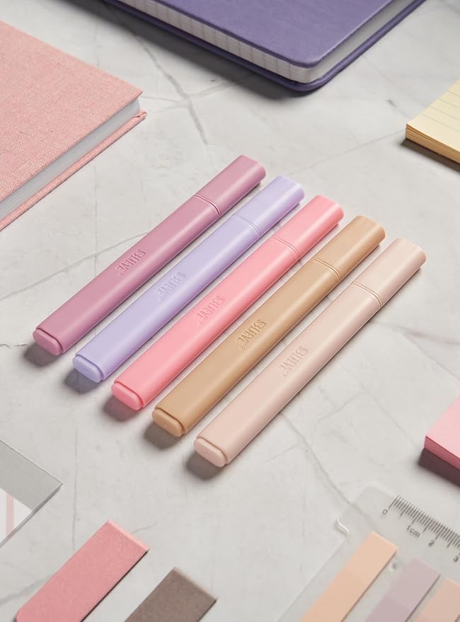 BLIEVE- Aesthetic Highlighters No Bleed Through Assorted Colors, Cute Highlighter For Journaling Office Supplies And Accessories, Bible Highlighters And Pens No Bleed Chisel Tip (MORANDI)