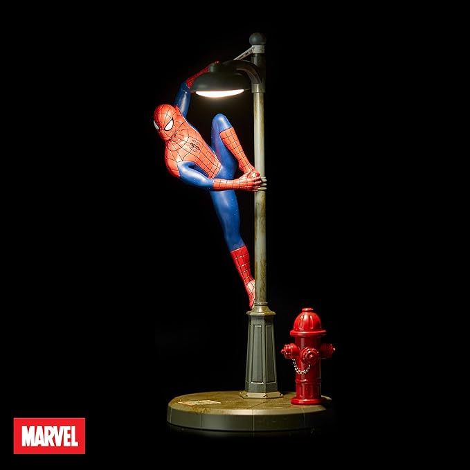 Paladone Spiderman Desk Lamp - Officially Licensed Disney Table Light, Marvel Streetlight Spider Man Spotlight, Gift for Multiverse Fans