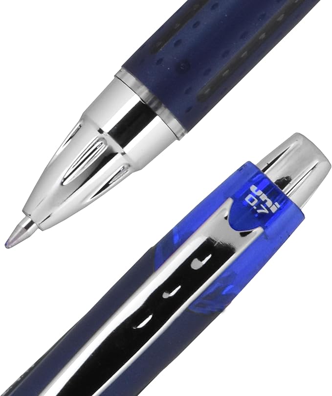 uniball Jetstream RT Ballpoint Pens, Fine Point (0.7mm), Blue, 12 Pack