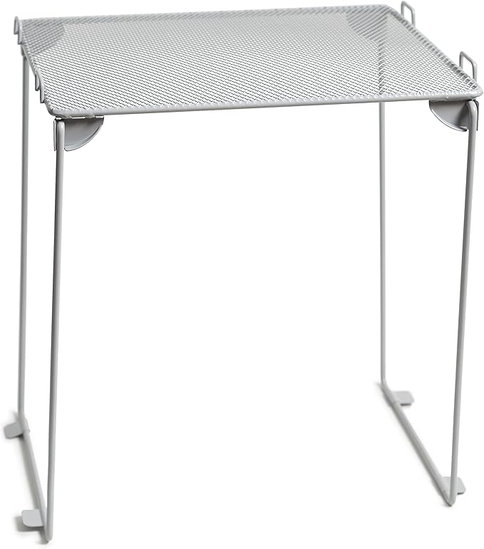 U Brands Mesh Locker Organization Kit, Includes Magnetic Cup, Folding Shelf and Bin, 3 Pieces (Grey)
