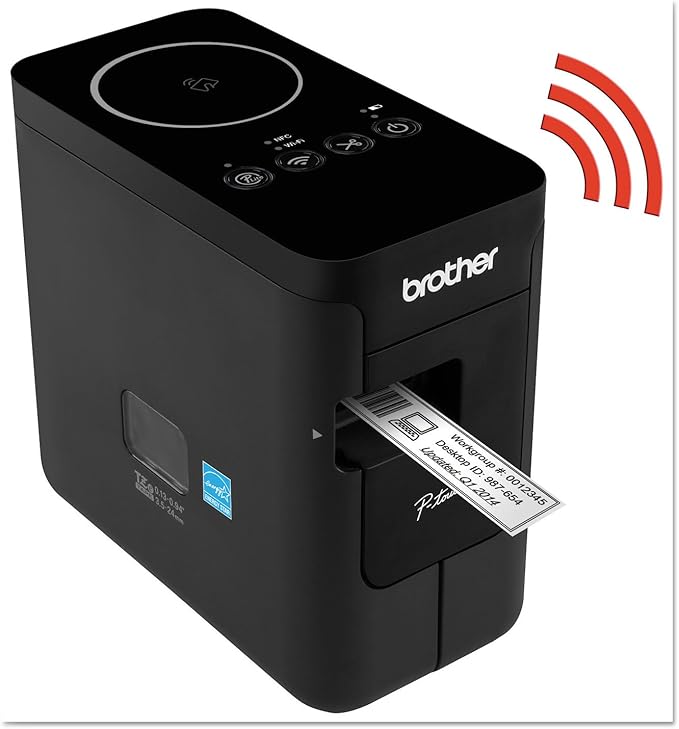 Brother Printer PTP750W Wireless Label Maker, 1.18, Black