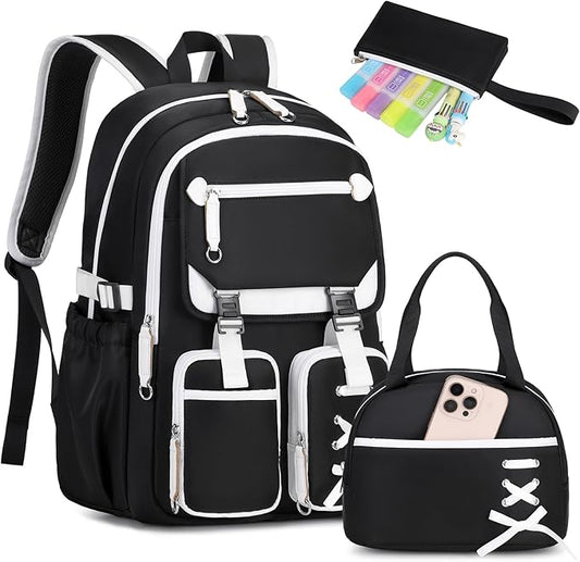 Kids Backpacks for Girls Teens Kawaii Bookbag for Elementary Primary Middle High School Daypack