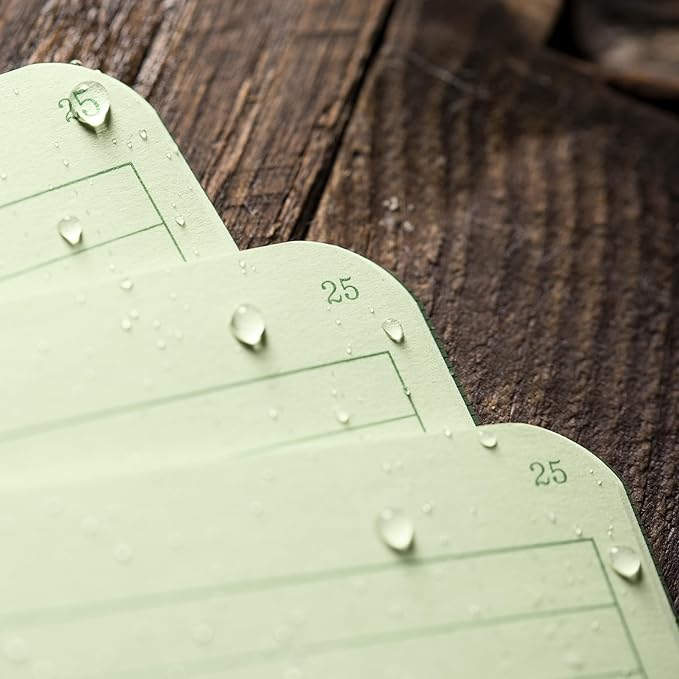 Rite in the Rain Weatherproof Mini Stapled Notebook, 3.25" x 4.625", Green Cover, Universal Pattern, 3 Pack (No. 971FX-M)