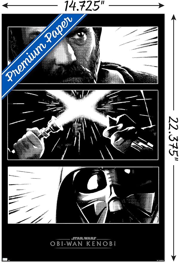Trends International Star Wars: Obi-Wan Kenobi - Panels Wall Poster, 14.725" x 22.375", Premium Unframed Version