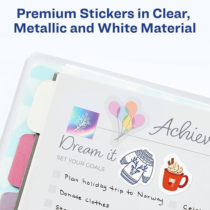 Avery Holidays and Seasons Planner Sticker Pack, Christmas, Thanksgiving, and Other Holidays, 15 Sheets, 571 Planner Stickers (6776)