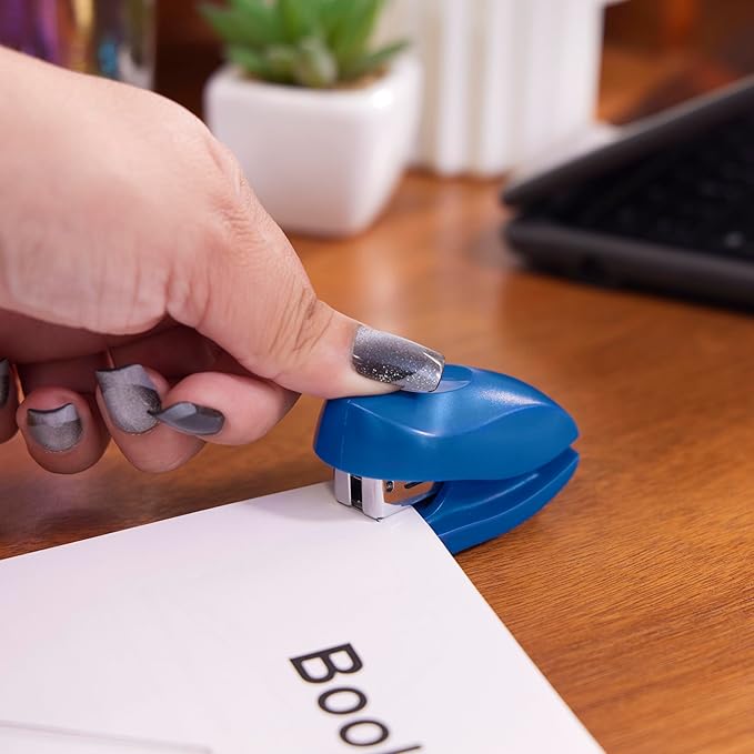 Swingline Mini Stapler, 12 Sheet Capacity, includes Built-In Staple Remover & 1000 Standard Staples, Tot, Blue (79172)