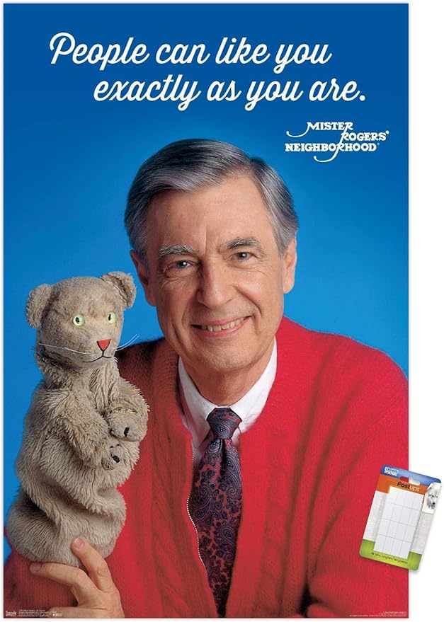 Trends International Mister Rogers - As You Are Wall Poster, 22.375" x 34", Poster & Mount Bundle