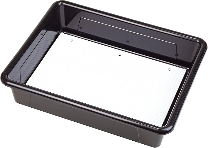 Storex Letter Size Flat Storage Tray – Organizer Bin for Classroom, Office and Home, Black, 20-Pack (62516A05C)