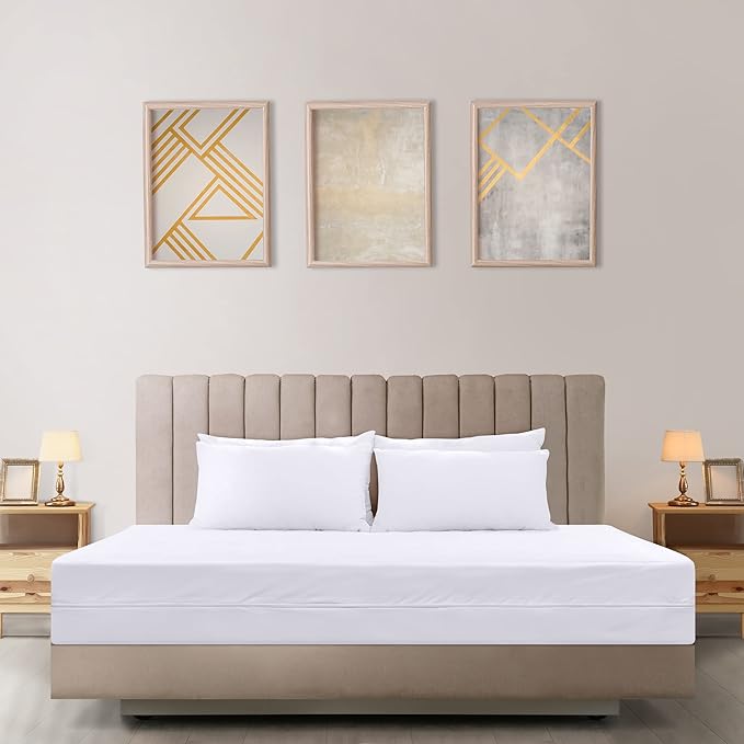Utopia Bedding Mattress Protector Zippered Queen Size, 100% Waterproof Bed Bug and Dust Mite Proof Mattress Encasement, Absorbent 6 Sided Mattress Cover