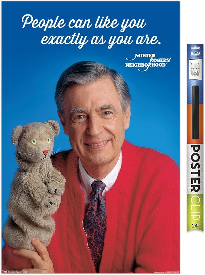 Trends International Mister Rogers - As You Are Wall Poster, 22.375" x 34", Poster & Clip Bundle