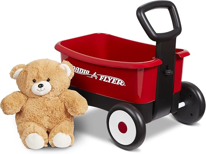 Radio Flyer My 1st Wagon with Teddy Bear, Red Amazon Exclusive