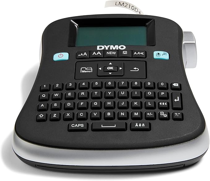 DYMO Label Maker 210D Label Maker, 2 Lines, 6 1/10w x 6 1/2d x 2 1/2h, 3" (1738976)