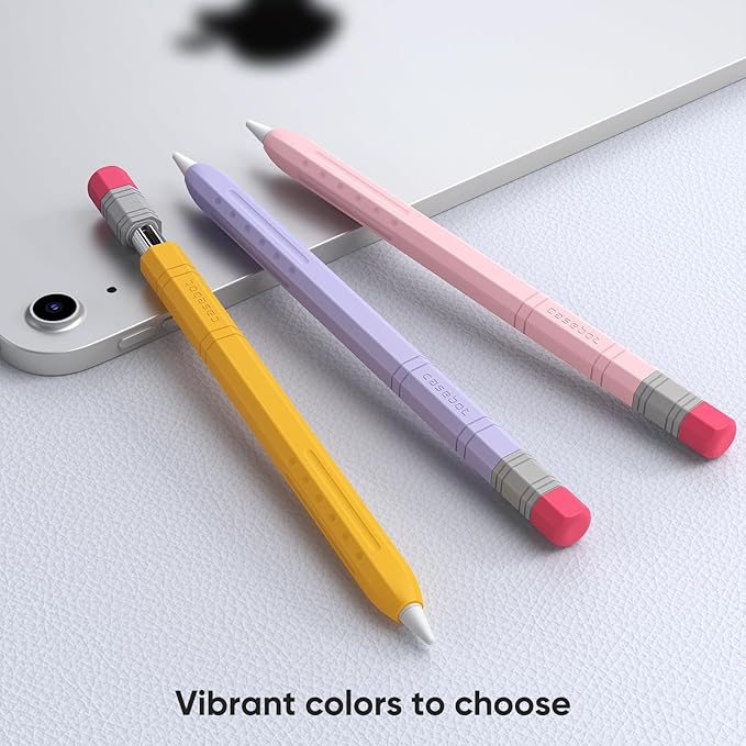 Fintie Silicone Sleeve for Apple Pencil (USB-C), Light Pen Skin Case Cover Soft Protective Anti-Slip Pencil Grip Holder, Supports Magnetic Attachment, Yellow