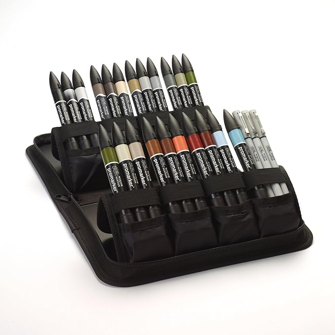 Winsor & Newton ProMarker Set, 25+1pcs. Wallet, Interiors