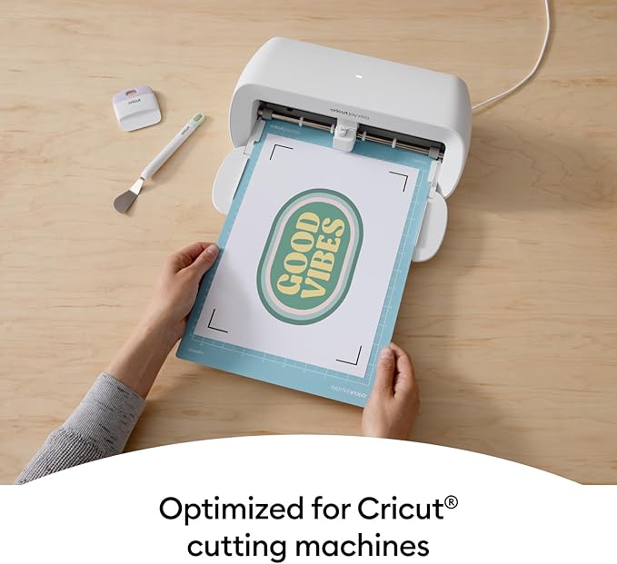 Cricut Printable Iron-On for Light Fabrics, 20 sheets (8.5" x 11") - Print HTV Compatible with Inkjet Printers - For Joy Xtra, Explore, & Maker Machines
