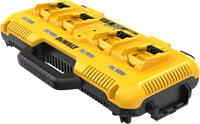 DEWALT Battery Charger for 12V MAX, 20V MAX and FLEXVOLT 20V/60V MAX Batteries, 8 Amp, 4 Port Simultaneous Fast Charging Station (DCB104)