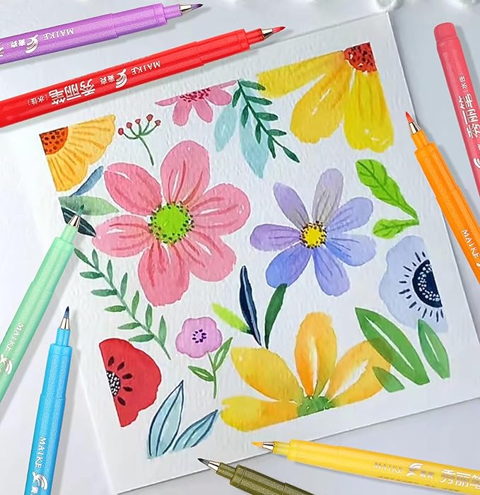 Sign Brush Pen, 15pcs Calligraphy pen Flair Pens Fine Point(0.4mm) Assorted Colors, Felt Tip Pens Art Brush Marker, Journaling Pen Set for Beginners Adult Hand Lettering Calligraphy