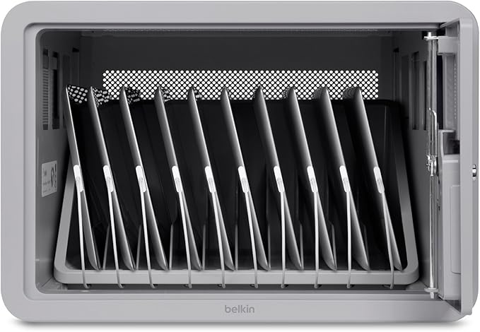 Belkin Secure and Charge - AC Lockable Classroom Charging Station for Laptops & Tablets - Classroom Organization & iPad Charging Station - Up To 10 Devices Including iPads, Samsung Tablets & More