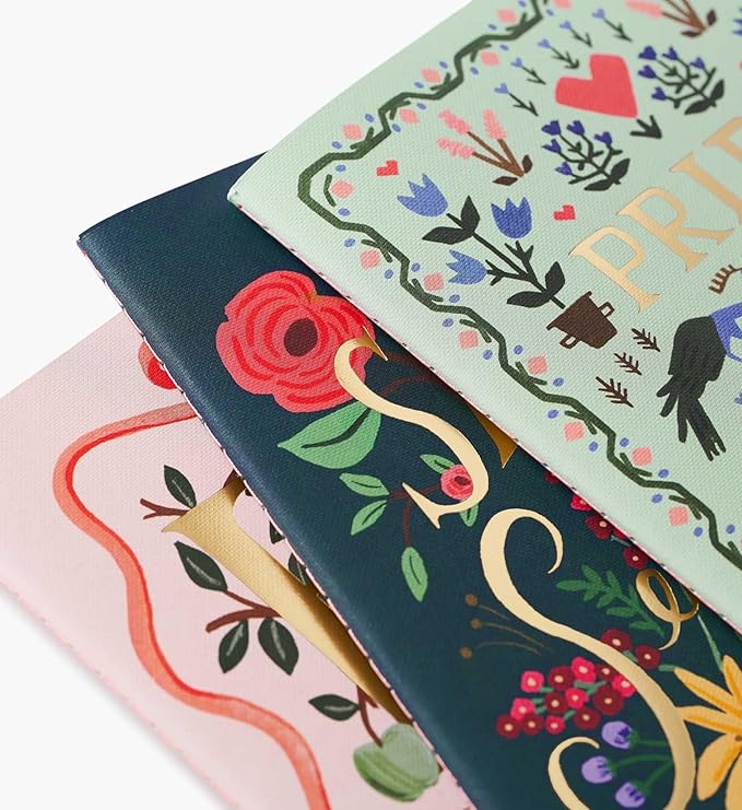 RIFLE PAPER CO. Assorted Set of 3 Jane Austen Notebooks