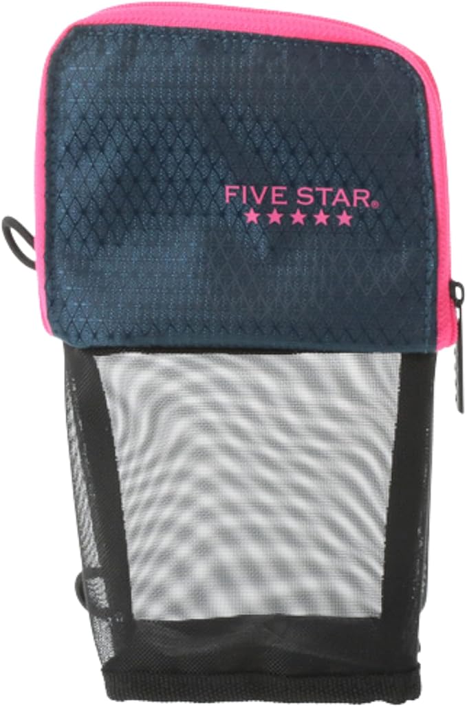 Five Star Stand 'N Store Pencil Pouch, Fits 3-Ring Binder, Pencil Case, Assorted Colors, Color Will Vary, 1 Count (50516)