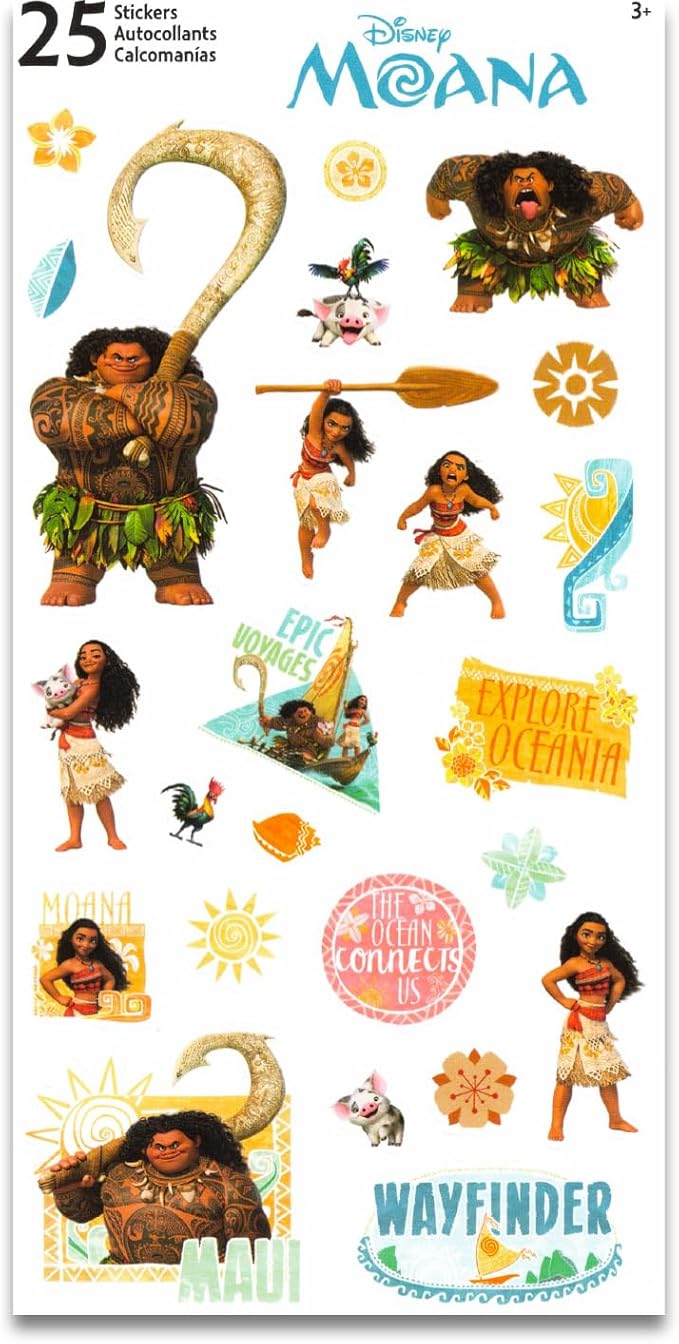 Disney Moana Backpack and Lunch Set for Girls - Bundle with 16” School Bag, Lunch Box, Stickers, and More | Moana Backpack for Kids, Girls, Toddlers