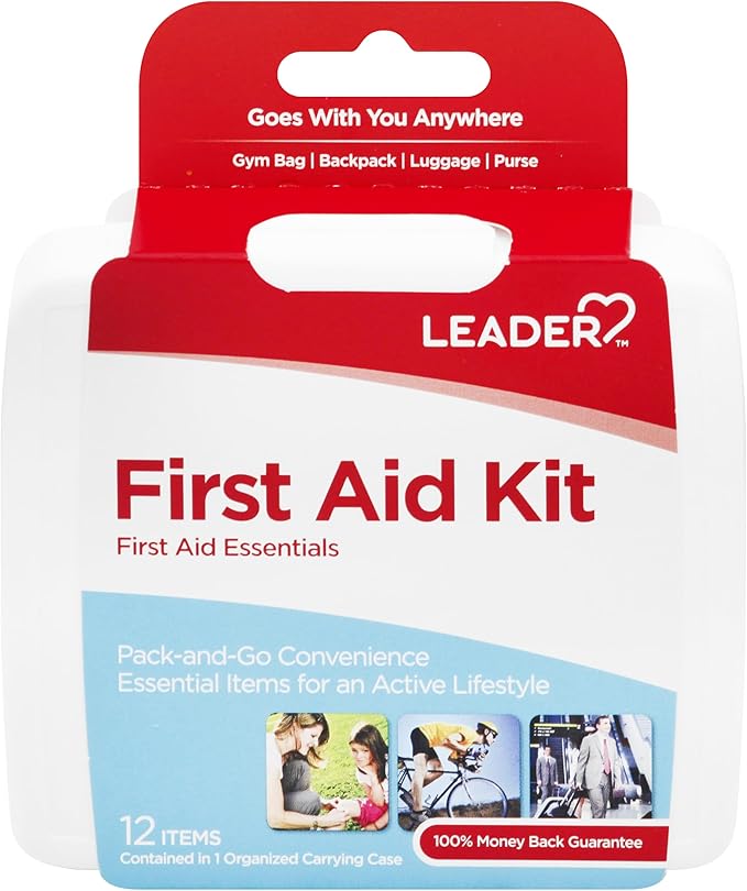 LEADER First Aid Kit, 12 Items, Pack-and-Go Convenience (Pack of 1)