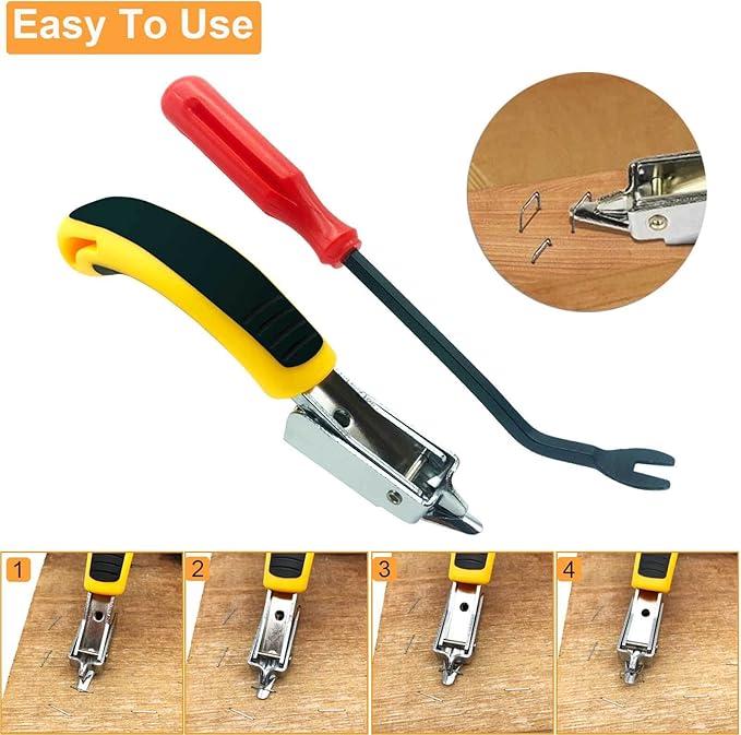 Upholstery Staple Remover, Staple Puller, Upholstery Tools Tack Lifter, Nail Puller Carpet Staple Remover Tool for Furniture Floor Carton Photo Frame Office 2pcs