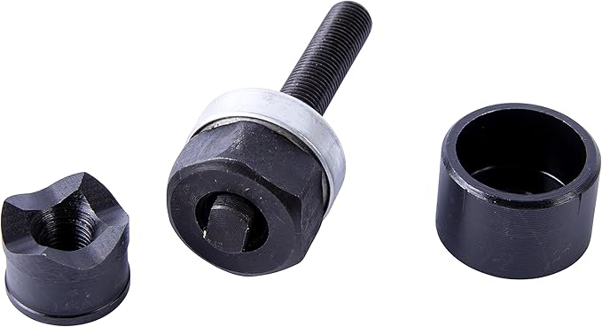 Gardner Bender Size, Color KOS-500B Slug-Out Mechanical Knockout Set, Contractor Punch, Die & Drive Screw, ½ Conduit Pipe Cutting Diameter, 10 Mild Steel & 12 AWG Stainless Steel