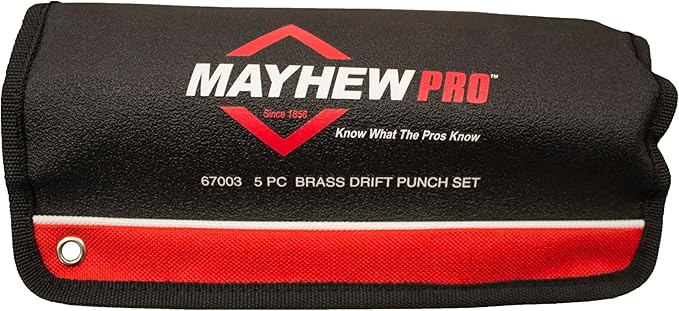 Mayhew Tools 67003 Brass Drift Punch, 5-Piece Set