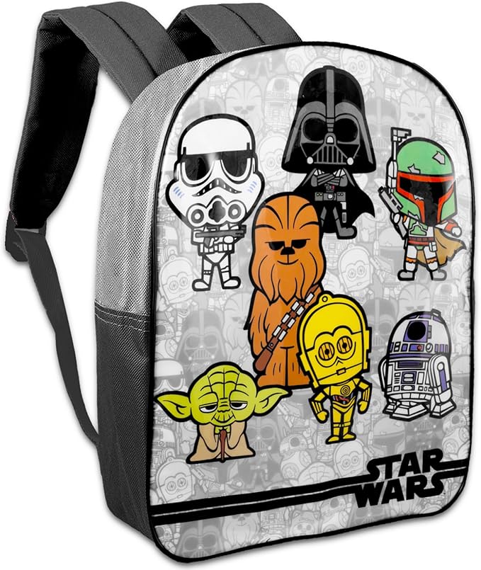 Star Wars Kids Bundle - 15" Backpack, Lunch Bag, Stickers, Water Bottle