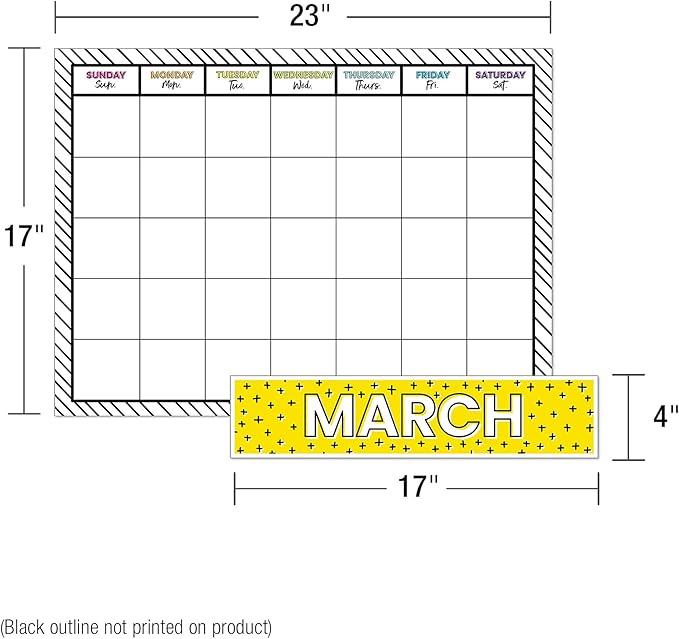 Carson Dellosa Kind Vibes 129 pc Set Wall Calendar, Monthly Headers, Birthdays, Holidays, Number Cover Ups, Motivational Poster, Star Cutouts, and More for Bulletin Board and Classroom Decor