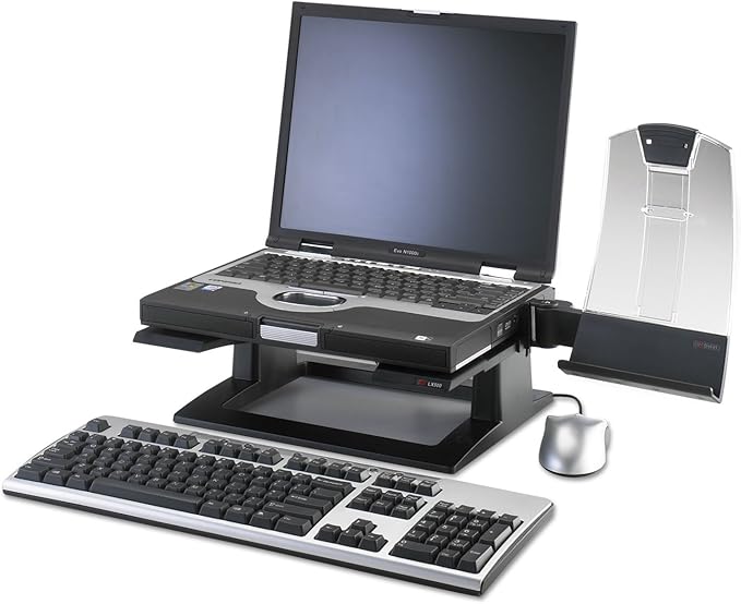 3M FT510091687 Adjustable Notebook Riser LX500 - Notebook Platform - Black
