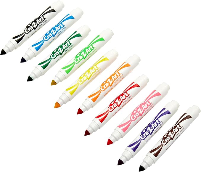 Cra-Z-Art Classic Super Washable Markers, Broad Tip, Assorted Barrel, Assorted Ink, Pack Of 40 Markers