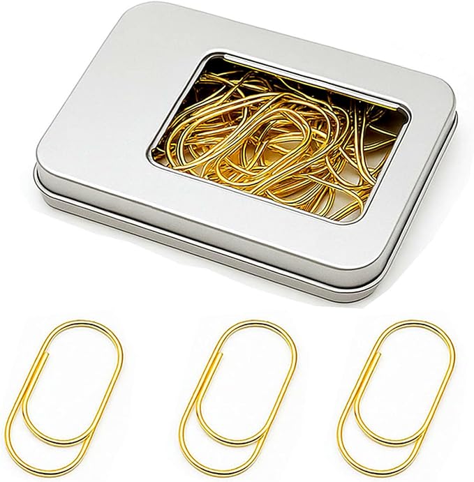 50 Pcs Jumbo Gold Paper Clips 2 inch – Planner Paper Clips, Gifts for Planner Lovers