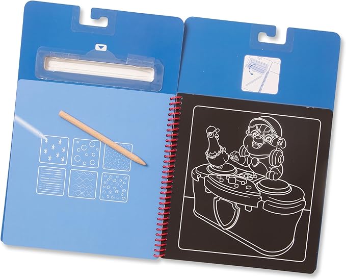 Melissa & Doug PAW Patrol Scratch Art 3-Pack – Chase, Skye, Marshall Color Reveal Travel Activity Pads