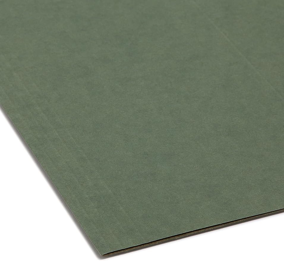 Smead Hanging File Folder, No Tabs, Legal Size, Standard Green, 25 per Box (64110) (Pack of 5)