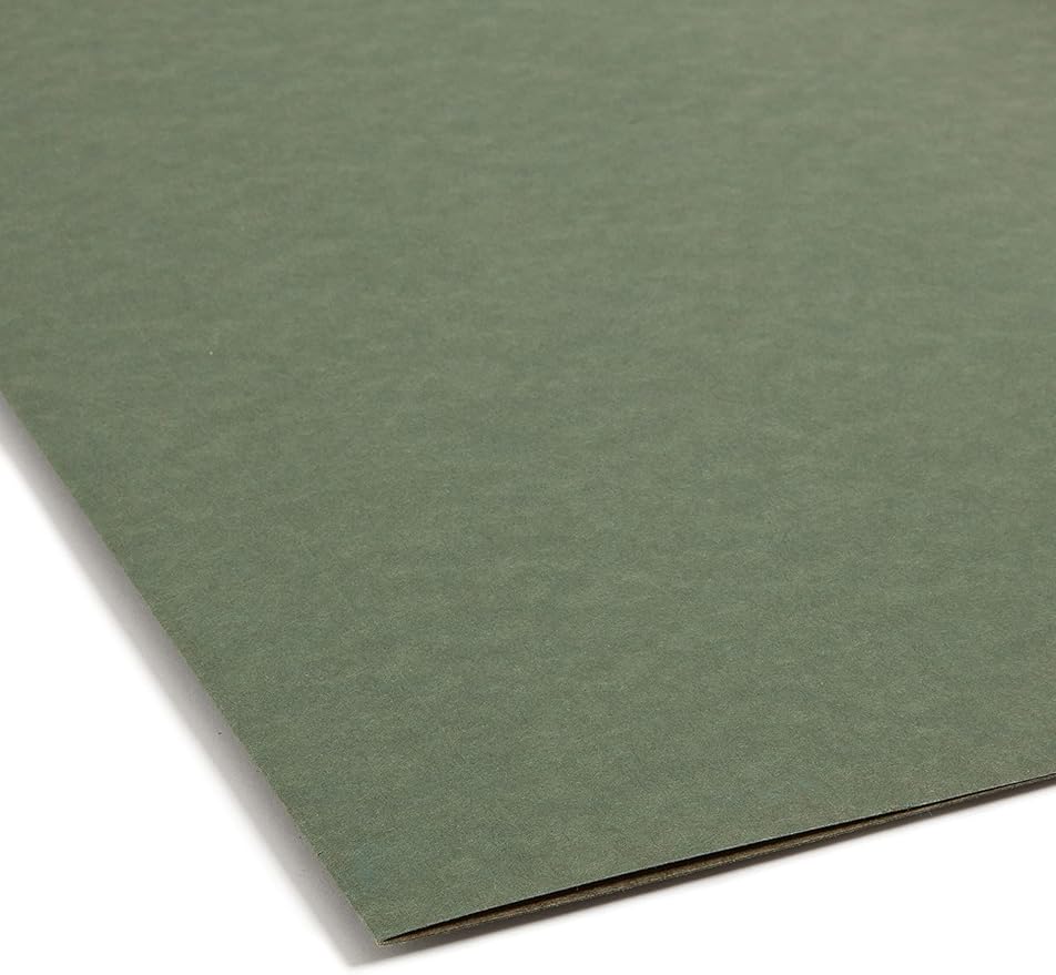 Smead Hanging File Folders for Documents, Letter Size, 2 Inch Expansion, File Organizer for Filing Cabinets, Standard Green, 25 Pack (64259)