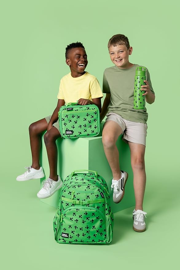 Simple Modern Large Minecraft Kids Backpack for School Girls and Boys | Elementary Backpack for Teen | Fletcher Collection | Kids - 16" tall | Minecraft Creeper