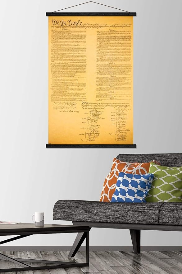 Trends International The Constitution Wall Poster, 22.375" x 34", Premium Print and Black Hanger Bundle