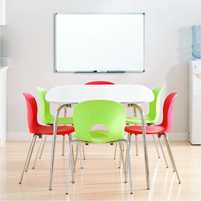 Mead White Board 96" x 48", Dry Erase Whiteboard For Wall, Non-Magnetic, White/Silver (85359)